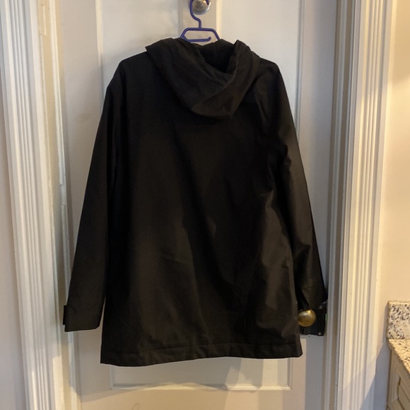 Hollister black parka jacket basically new, medium - Picture 5 of 6